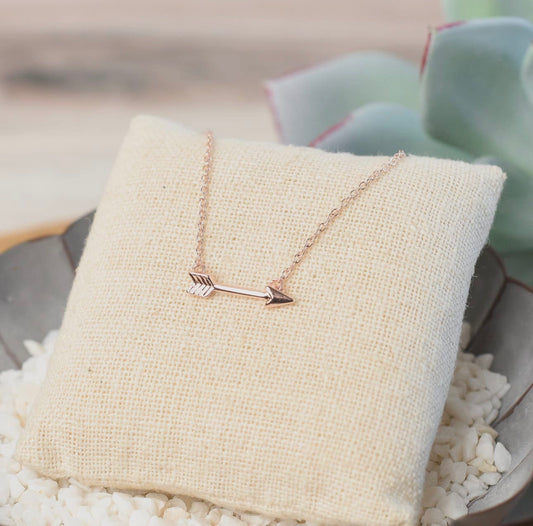 Arrow Necklace- Rose Gold