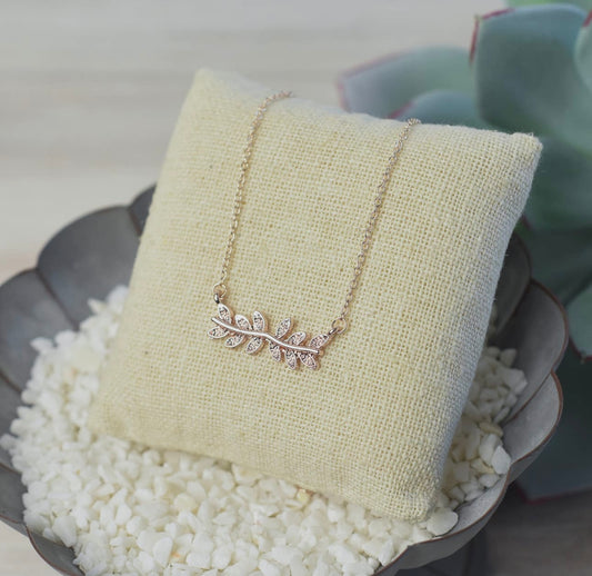 Rose Gold Leaves Necklace