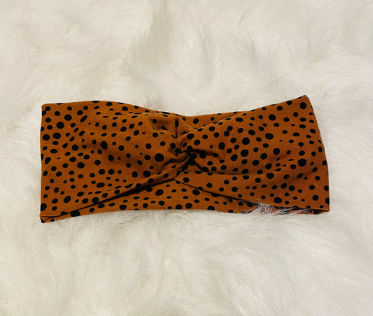 Brown Dot Headband