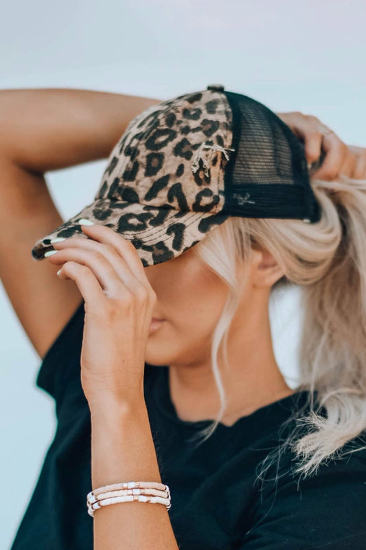 Distressed Cheetah Hat