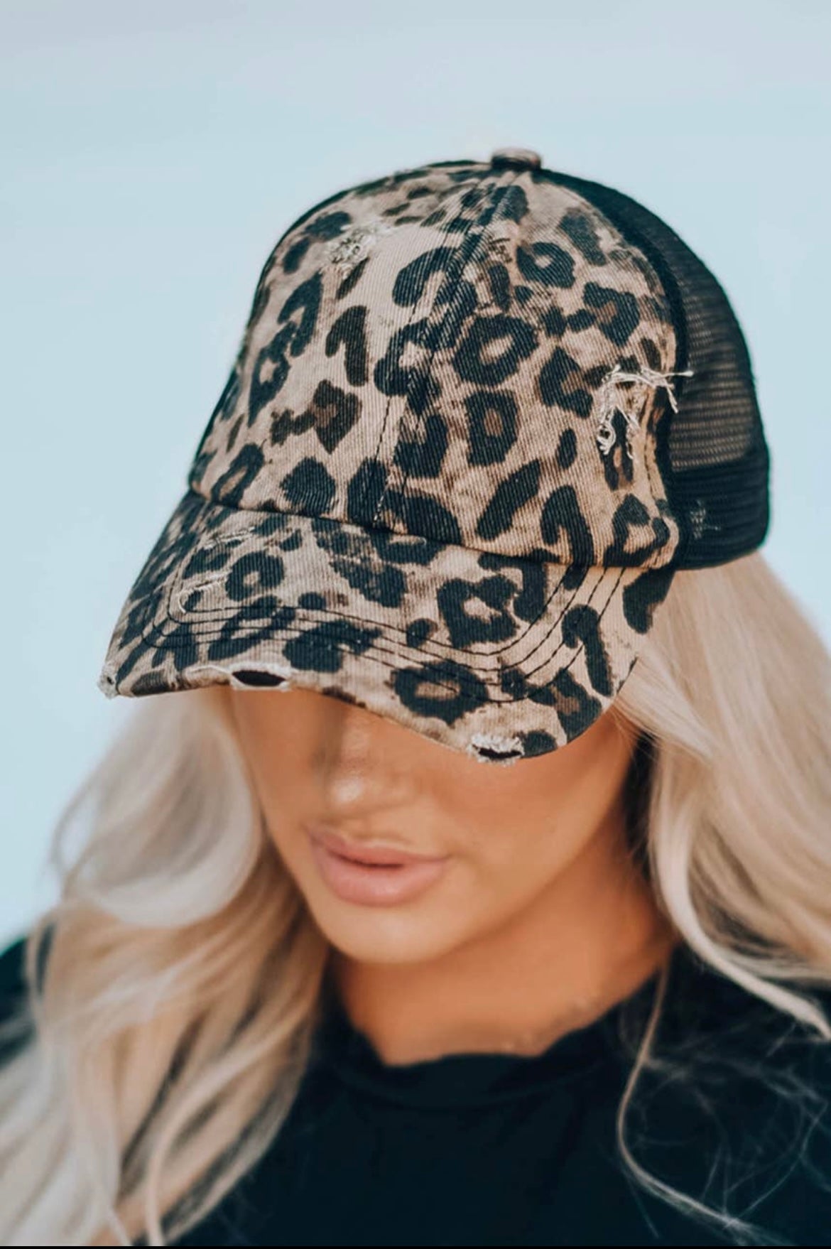 Distressed Cheetah Hat